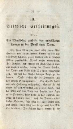 III. Elektrische Erscheinungen