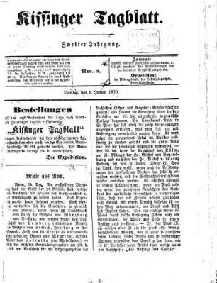 Kissinger Tagblatt. 1870 = Jg. 2, Jan. - 30. Sept.