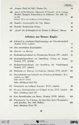 Arbeiten aus Bronze, Kupfer (Nr. 148-164)