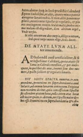 De Aetate Lunae Aliter invenienda.