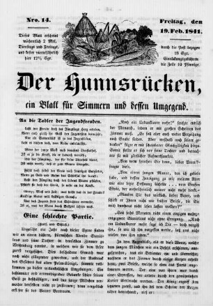 Der Hunnsrücken. 1839-1842