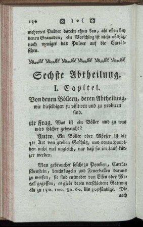 Sechste Abtheilung. - Siebende Abtheilung.
