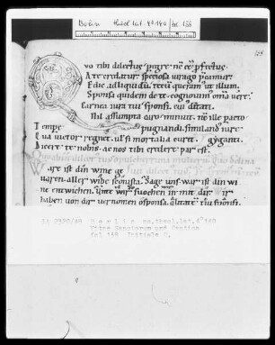 Vitae sanctorum, Hugo von Sankt Viktor, Williram von Ebersberg — Initiale Q (uo), Folio 158 recto