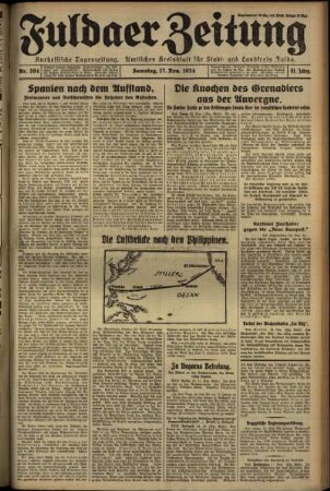 Ausgabe vom Samstag, den 17. November 1934.