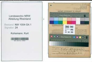 Entnazifizierung Kurt Kohsmann , geb. 13.12.1897 (Baggermeister)
