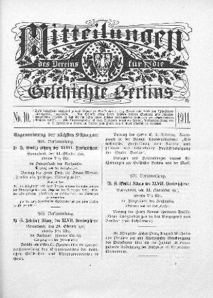 1911,10: No. 10