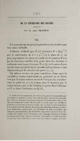 De la séparation des racines.