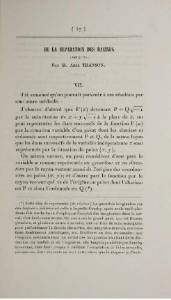 De la séparation des racines.