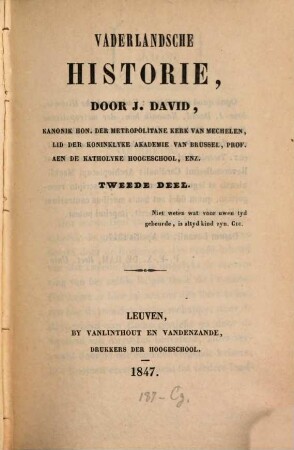 Vaderlandsche Historie, 2