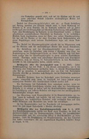 Reichsgesetz über die Freizügigkeit vom 1. 11. 1867