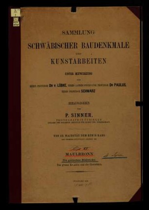 Maulbronn - die gotischen Bildwerke : das grosse Kruzifix und die Chorstühle