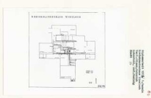 Kreiskrankenhaus Wiesloch (Diplomarbeit bei Peter Poelzig): Grundriss Untergeschoss 1:200