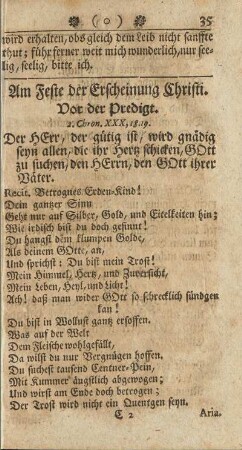 Am Feste der Erscheinung Christi.