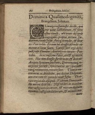 Dominica Quasimodogeniti, Evangelium, Johan.20.
