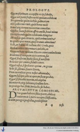 Argumentum Comoediae
