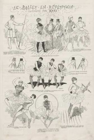 Le Ballet en répétition - crayonné par Mars