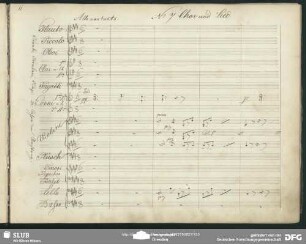 No. 7 Chor und Lied: "Auf hohen Fels im düstern Wald"
