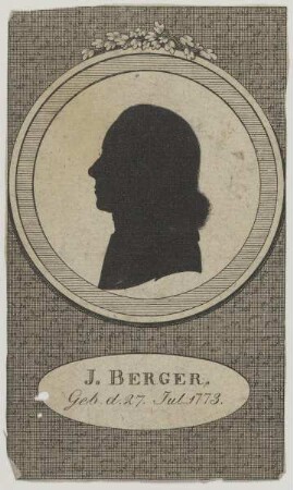 Bildnis des Johann Gottfried Immanuel Berger