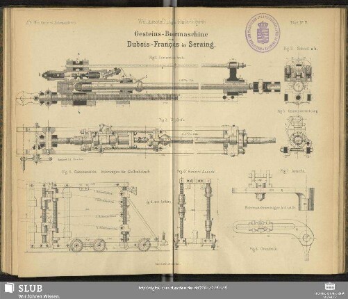 Gesteins-Bohrmaschine von Dubois-François in Seraing