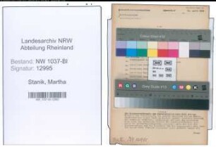 Entnazifizierung Martha Stanik , geb. 20.12.1894 (Fuersorgerin)