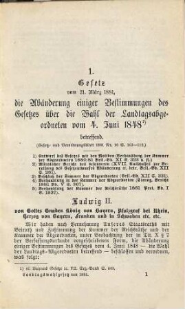 Neues Landtagsabgeordneten-Wahlgesetz : vom 4. Juni 1848 / 21. März 1881 mit den Vollzugs-Instruktionen ; mit Auszügen aus den Gesetzes-Motiven, Anmerkungen und Abdrücken der einschlägigen gesetzlichen Bestimmungen