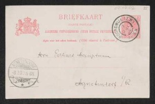 Brief von Paul Jonas an Gerhart Hauptmann