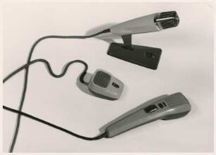 Grundig Stielmikrofon "504" für Diktiergerät, dynamisches Mikrofon "GDM 12", dynamisches Bändchen-Mikrofon "GBM 125" von ? Hübner