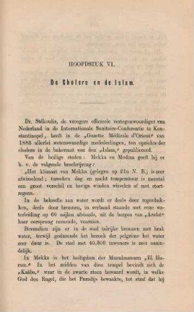 Hoofdstuk VI. De cholera en de Islam