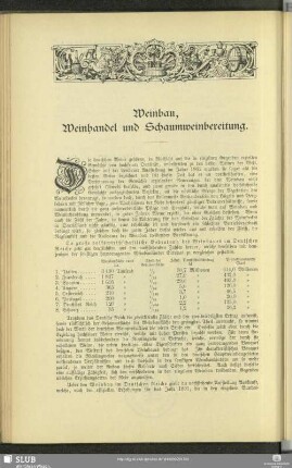 Weinbau, Weinhandel und Schaumweinbereitung