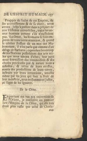 De la Chine