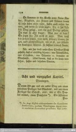 Acht und vierzigstes Kapitel. Theologen