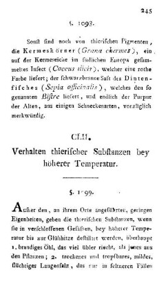 CLII. Verhalten thierischer Substanzen bey höherer Temperatur.