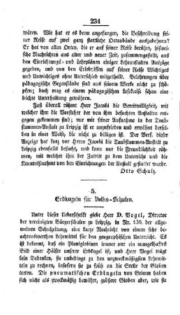 Erdkugeln für Volks-Schulen