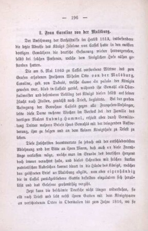 2. Frau Caroline von der Malsburg