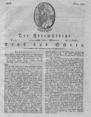 Nro. 203, Freitag den 10. October 1806
