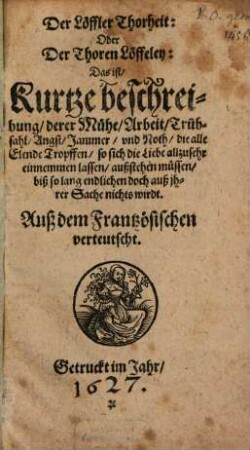 Thorheit der Löffler oder der Thoren Löffeley