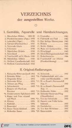 II. Original-Radierungen (Nr. 1-45)
