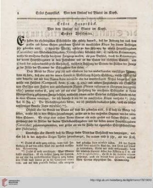Erstes Hauptstück: Von dem Umlauf des Blutes im Kopfe
