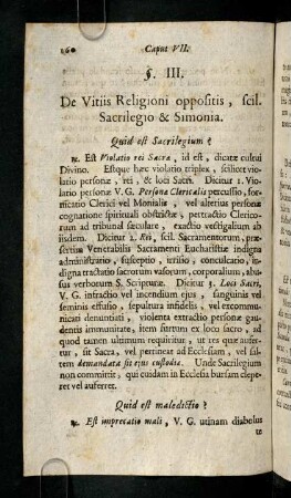 160-165, Quid est Sacrilegium? Est Violatio rei Sacra, id est ...