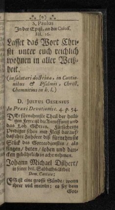 S. Paulus In der Epist. an die Coloss. III. 16.
