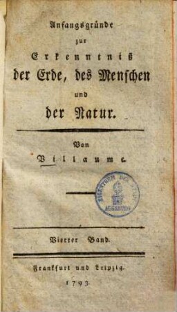 Anfangsgründe zur Erkenntniß der Erde, des Menschen und der Natur. 4