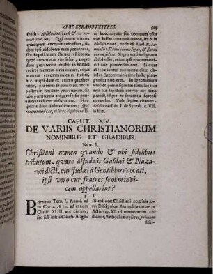 Caput XIV. De Variis Christianorum Nominibus Et Gradibus