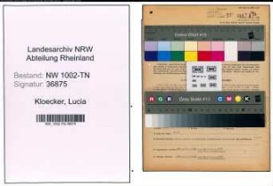 Entnazifizierung Lucia Kloecker , geb. 27.08.1902 (Spediteur)