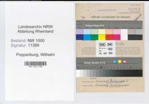Entnazifizierung Wilhelm Poppenburg, geb. 20.06.1892 (Steuerinspektor)