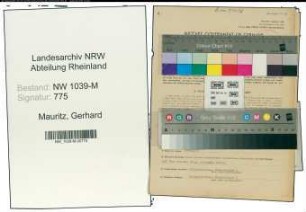 Entnazifizierung Gerhard Mauritz , geb. 21.05.1891 (Kaufmann)