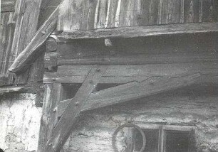 Wohnhaus in Spohla, Detail : Bauwesen - Exterieur. Ort: Spale / Spohla. Fachwerkhaus.