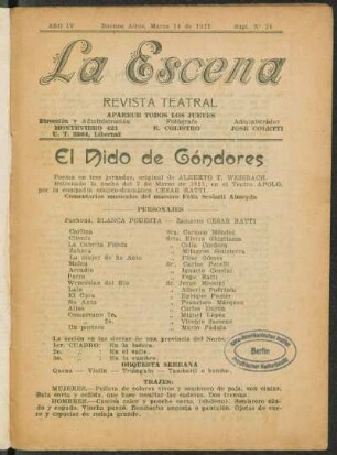 El nido de condores poema en tres jornada