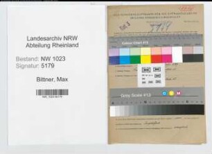 Entnazifizierung Max Bittner , geb. 24.12.1895 (Buchhalter)