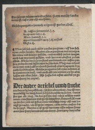 Der ander artickel unnd stucke zcu bewarung der pestilentz ...