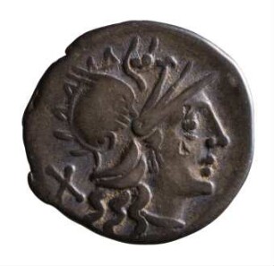 Münze, Denar, 150 v. Chr.